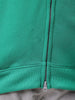 Men's Green Relaxed Fit Solid Frontopen-Highneck Sweatshirt