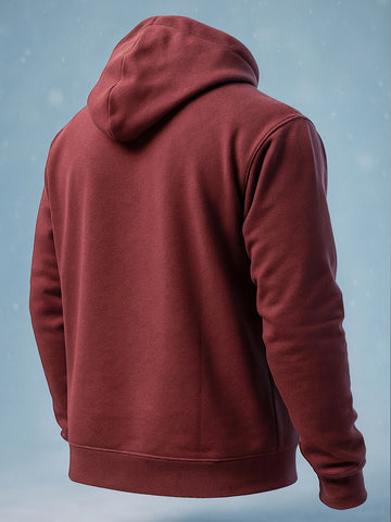 Men's Ground Coffee Regular Fit Solid Casual Sweat Shirt