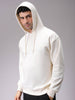 Men's Chalk Oversized Solid Overhead-Hooded Sweatshirt