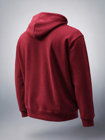 Men's Cranberry Oversized Fit Solid Casual Sweatshirts