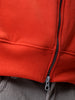Men's Orange Relaxed Fit Solid Frontopen Zipperper-Hooded Sweatshirt