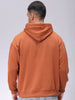 Men's Beige Relaxed Fit Solid Frontopen Zipperper-Hooded Sweatshirt