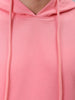 Men's Pink Oversized Solid Overhead-Hooded Sweatshirt