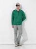 Men's Green Regular Fit Textured Casual Sweatshirt