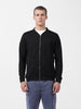 Men's Black Regular Fit Textured Casual Sweatshirt