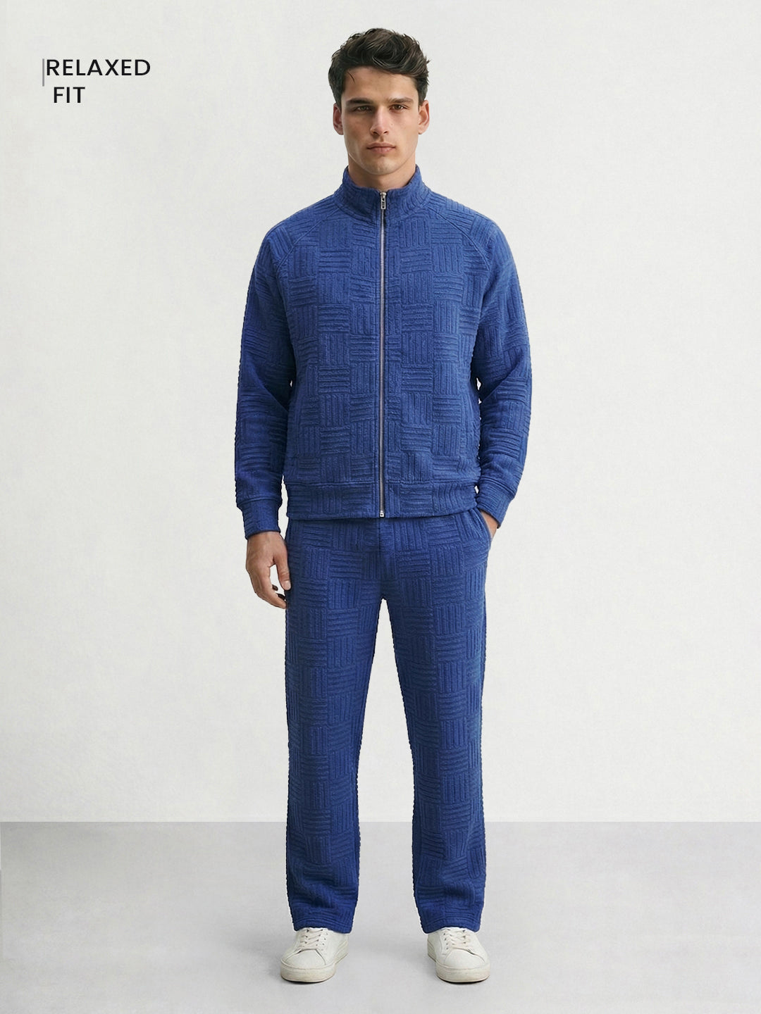 Men's Blue Relaxed Fit  Casual Coordinates