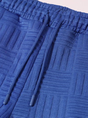 Men's Blue Relaxed Fit  Casual Coordinates