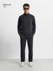 Men's Black Relaxed Fit Solid Casual Coordinates