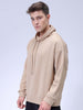 Men's Beige Relaxed Fit Textured Street Sweatshirt