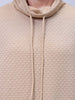 Men's Beige Relaxed Fit Textured Street Sweatshirt