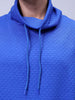 Men's Blue Relaxed Fit Textured Street Sweatshirt
