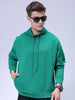 Men's Green Relaxed Fit Textured Street Sweatshirt