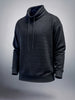 Men's Black Relaxed Fit Solid Street Wear Sweat Shirt