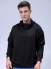 Men's Black Relaxed Fit Textured Street Sweatshirt