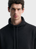 Men's Black Relaxed Fit Solid Street Wear Sweatshirts