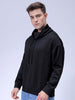 Men's Black Relaxed Fit Textured Street Sweatshirt