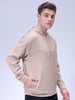 Men's Grey Relaxed Fit Textured Casual Sweatshirt