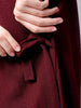 Women's Red Loose Fit Solid Sweater