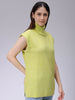 Women's Green Loose Fit Solid Sweater