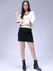 Women's Off White Loose Fit Solid Sweater
