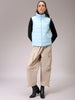 Women's Blue Regular Fit Solid Regular Quilted Jacket