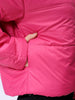 Women's Pink Relaxed Solid Quilted Jacket