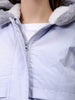 Women's Purple Regular Fit Solid Parka Jacket