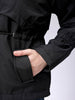 Women's Black Regular Fit Solid Trench Coat