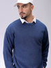 Men's Indigo Oversized Solid Sweater