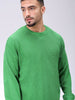Men's Green Oversized Solid Sweater
