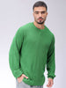 Men's Green Oversized Solid Sweater