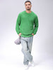 Men's Green Oversized Solid Sweater