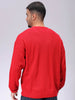 Men's Red Oversized Solid Sweater