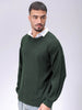 Men's Olive Oversized Solid Sweater