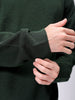 Men's Olive Oversized Solid Sweater