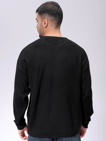 Oversized Sweater Black Long Sleeve Sweater Mens Weekday John