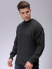 Men's Oversized Solid Crew Neck Sweater