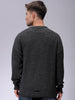 Men's Oversized Solid Crew Neck Sweater