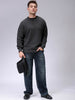 Men's Oversized Solid Crew Neck Sweater