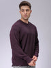 Men's Oversized Solid Crew Neck Sweater