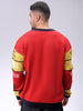 Men's Black Oversized Graphic Printed Crew Neck Sweater