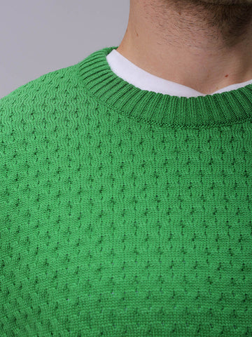 Men's Oversized Solid Crew Neck Sweater