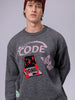 Men's Oversized Graphic Crew Neck Sweater
