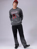 Men's Oversized Graphic Crew Neck Sweater