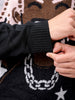 Men's Black Oversized Character Printed Sweater