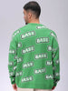Men's Green Oversized Typographic Sweater