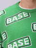 Men's Green Oversized Typographic Sweater
