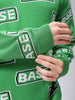 Men's Green Oversized Typographic Sweater