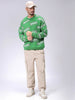 Men's Green Oversized Typographic Sweater