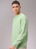 Men's Green Oversized Textured Sweater